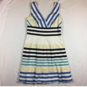 Kay Unger New York Nautical Pleated Dress, size 4
